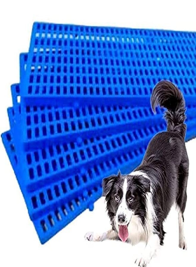 D&C PAWS سجادة أرضية بلاستيكية للحيوانات الأليفة من دي آند سي باوز، مقاس 36 × 12 بوصة، للكلاب | سجادة أرضية متعددة الأغراض للكلاب والقطط والأرانب والماعز (أسود، مجموعة من 4 قطع) - Image 1